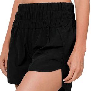 Windbreaker Smocked Waistband Running Shorts